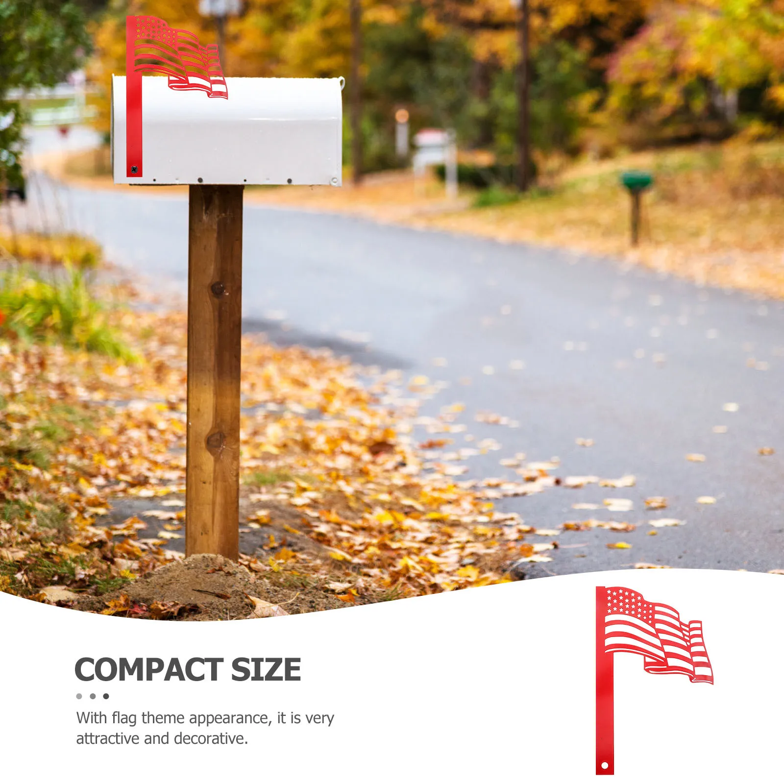 

Flag Shape Metal Mailbox Decoration Iron Stake Sign Yard Garden Lawn Ornament Mailbox Flag for Brick Mount Lovely Mail Box Picks