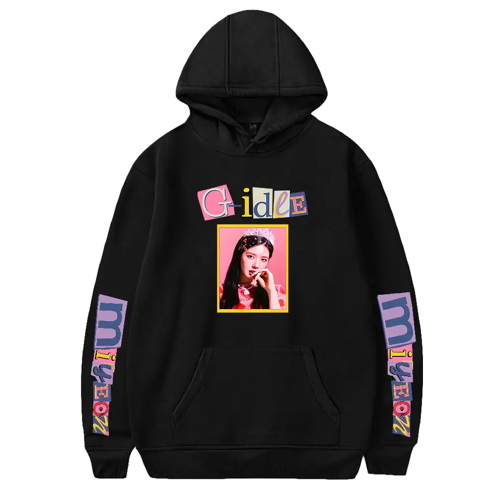 Gidle Hoodies Kpop MIYEON Print Sweatshirt Women Men Fashion Autumn Hoodie Korean Streetwear Hip Hop Y2k (G)I-DLE Fans Clothes