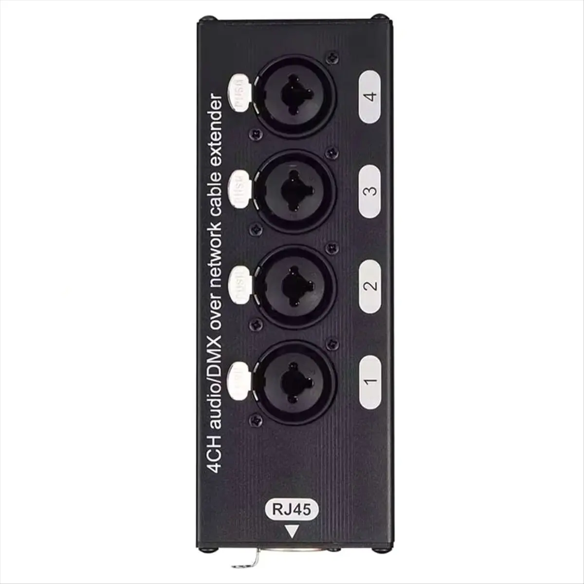 A99X RJ45 CAT5 to 4 Channel 3Pin XLR/ Audio Extender DMX512 Network Signal Gilding Extender for Audio Recording Studio