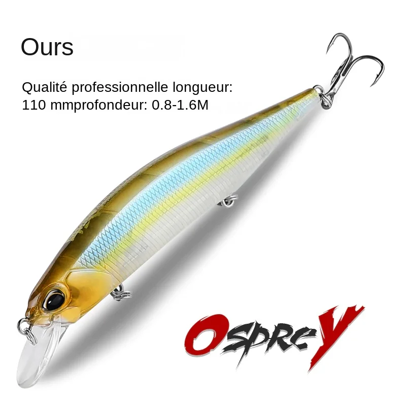 BEARKING 11 cm 17g profondeur 0.8-1.6 m modèle chaud leurres de pêche appât dur 10 couleurs pour choisir méné qualité méné professionnel