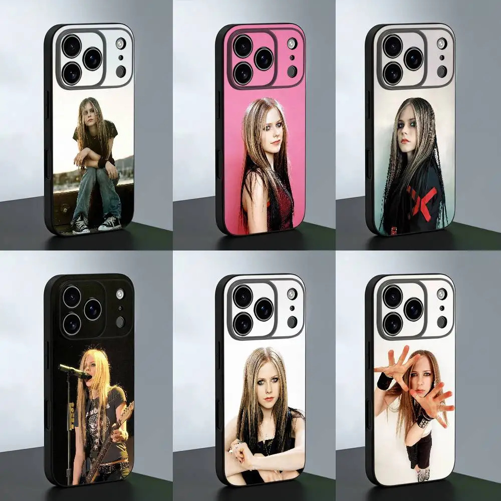 For Avril Lavigne Phone Case For iPhone 15 17 18 11 14 13 16 12 Pro Max Mini Plus Black Silicone Cover