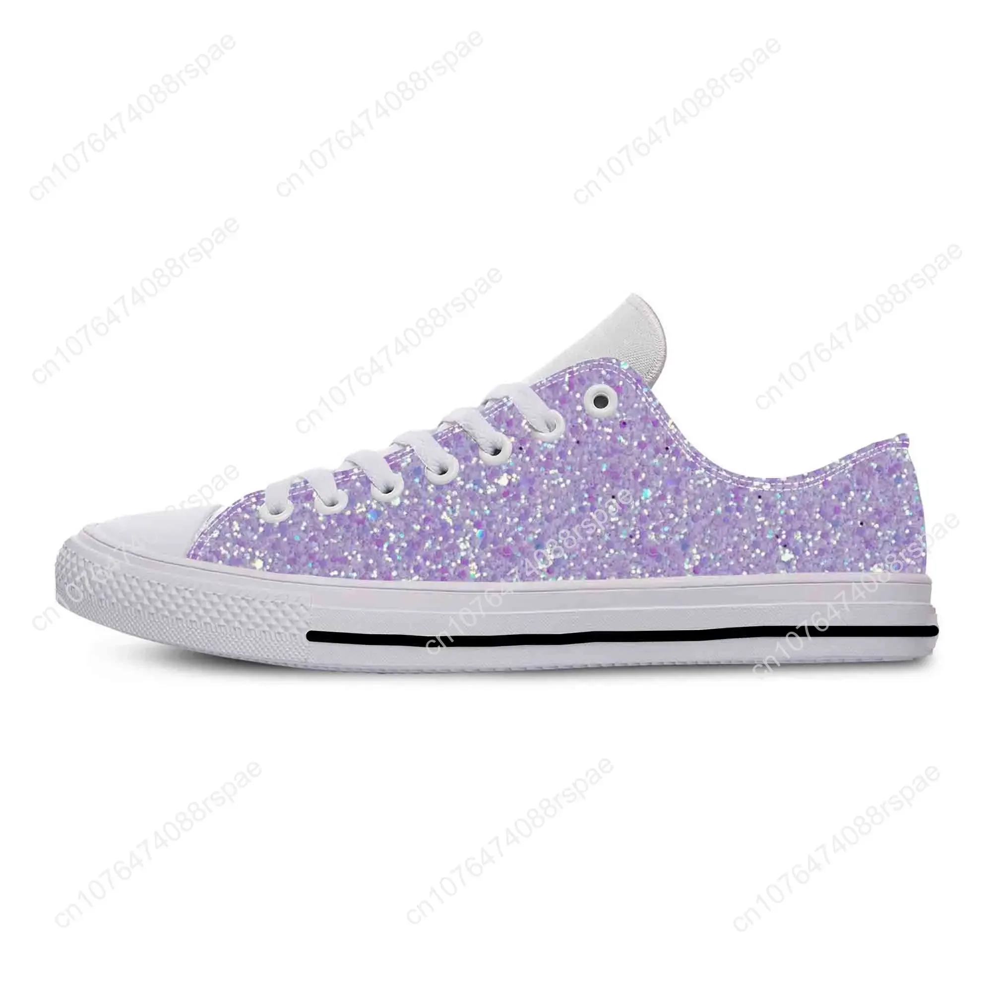 Glitter Sparkle Sparkling Glittery Pattern Galaxy Casual Cloth Shoes Low Top confortevole traspirante stampa 3D uomo donna Sneakers