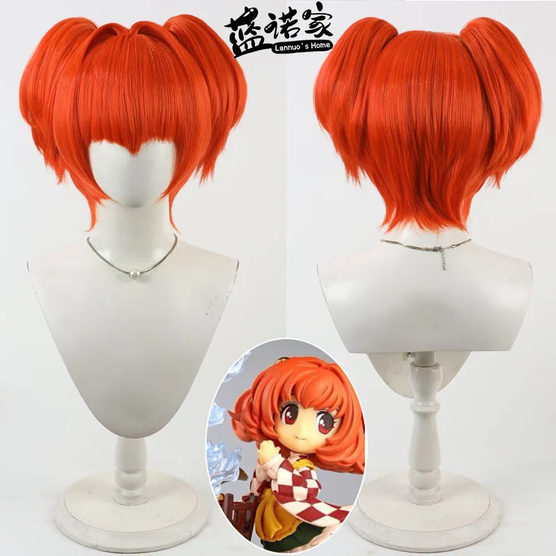 

Anime Touhou Project Kosuzu Motoori Cosplay Wig Halloween Carnival Party Props Synthetic Hair Heat Resistant Fiber + Wig Cap