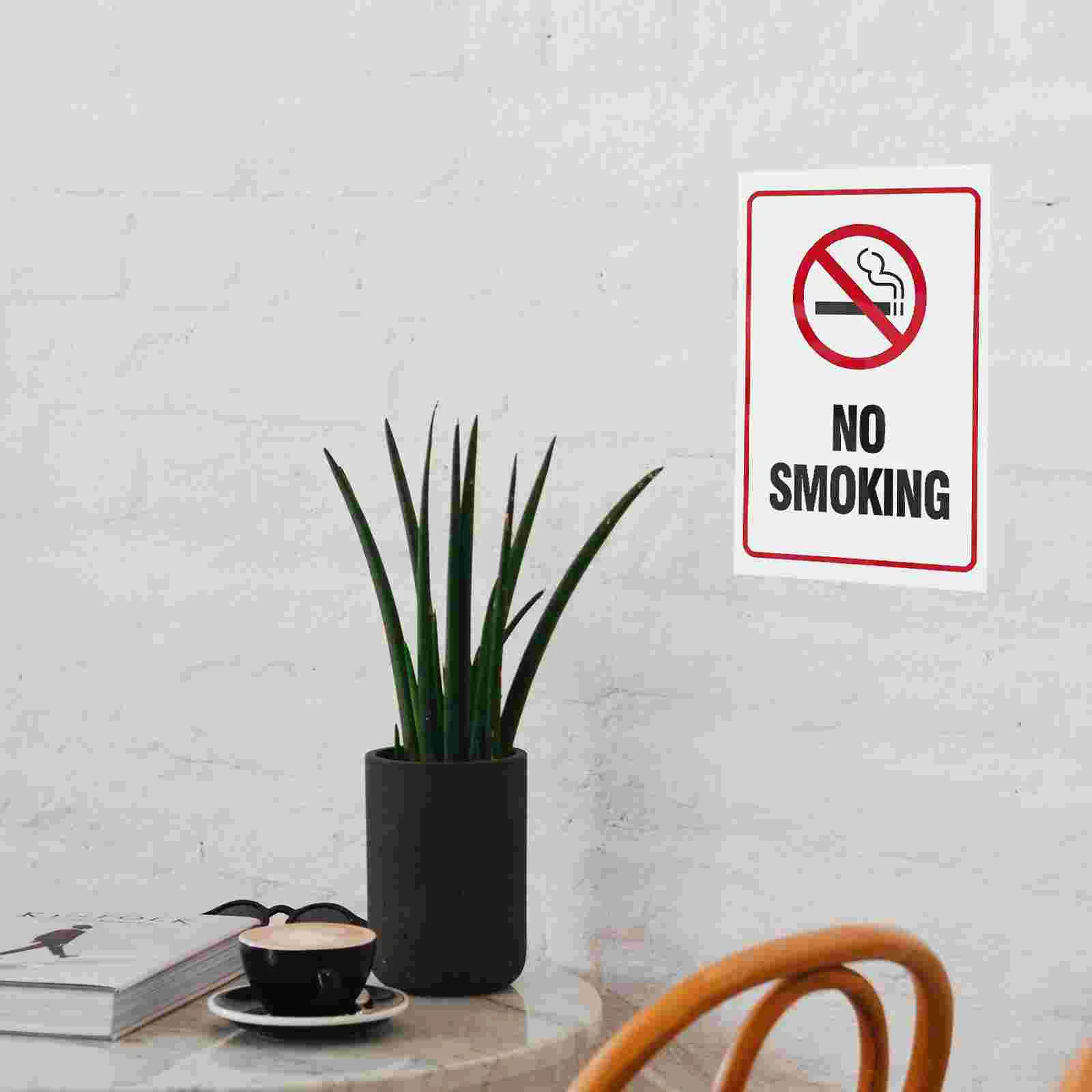 Sign No Smoking Warning Signs for Business Non Adhesive Indoor Aluminum Plate Home