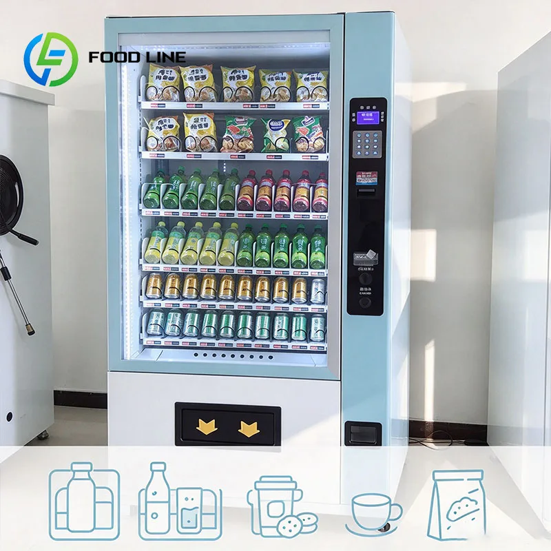 Snack Drink Vending Machine Automatic Retail Dispenser for Cookies Candy Juice and Sparkling Water Customized