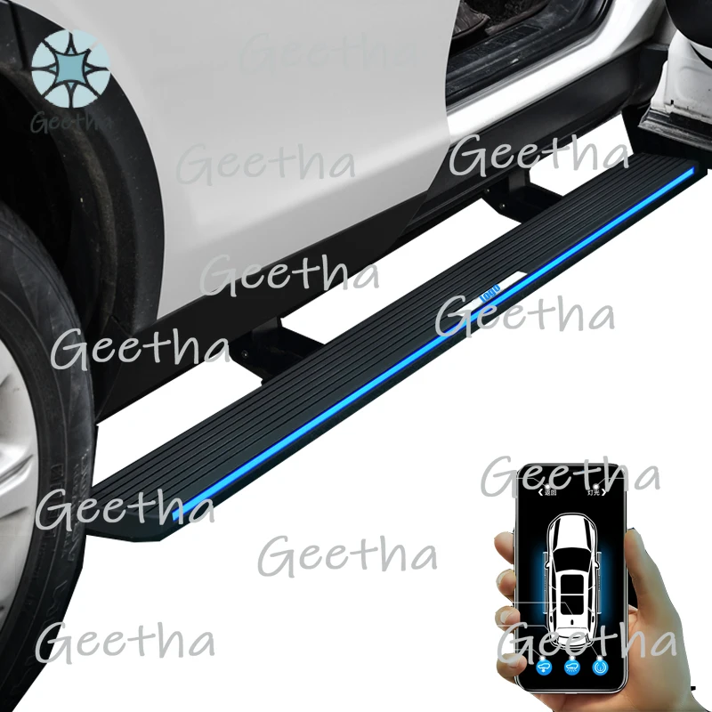 

Retractable Led Light Power Automatic Electric Pedal Car Running Board Auto Side Steps for bmw X5 X6 X7 audi Q5 Q7 Ranger Rover