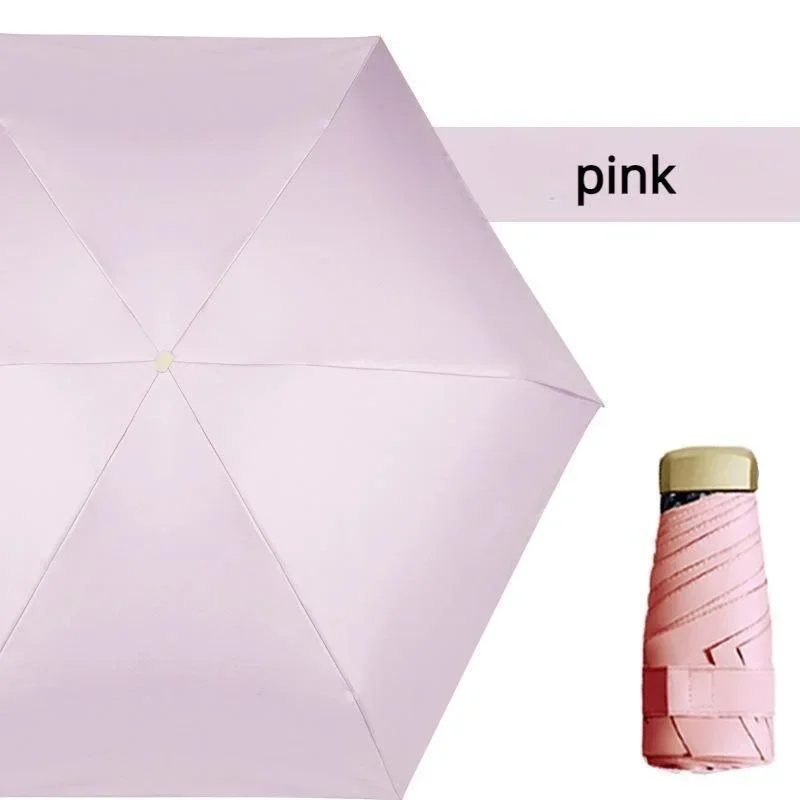 Anti UV  Super Mini Pocket Compact Sun Umbrella Folding Rain Windproof Travel mini umbrella