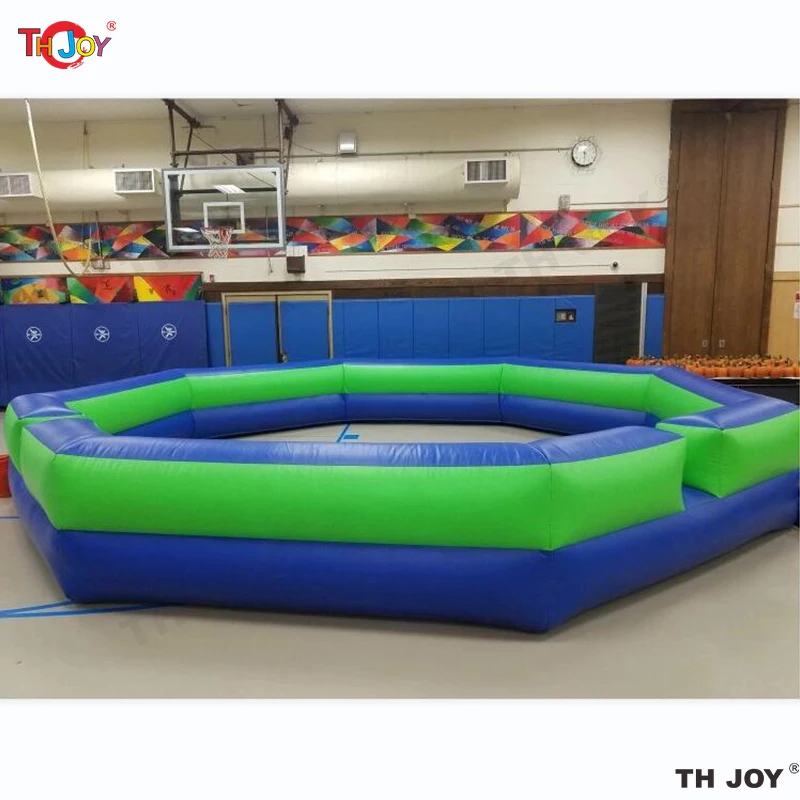 Inflatable Gaga Ball Pit Inflatable Bumper Car Go Kart Track Portable Gaga Court Game with Blower for Outdoor Indoor Activity