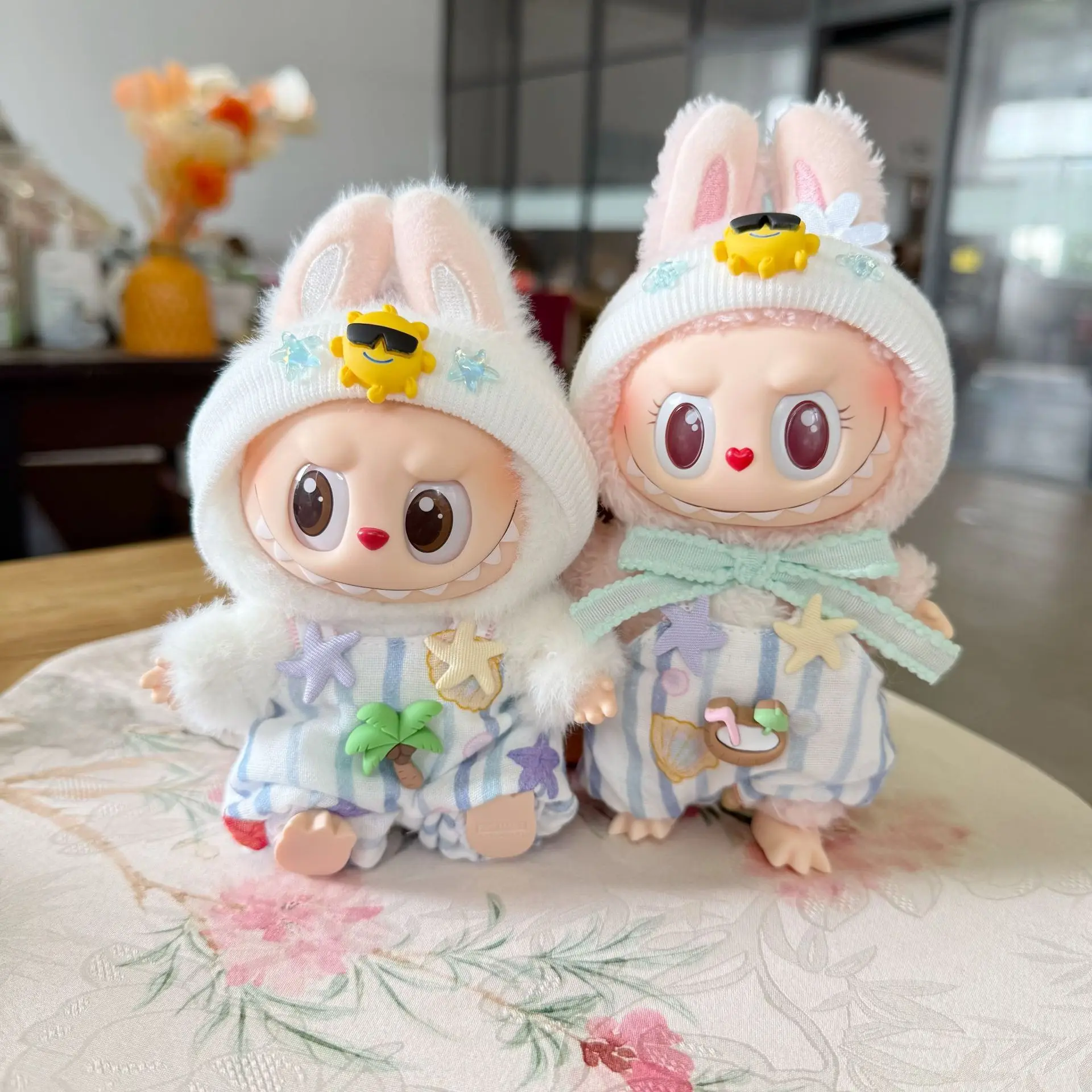 

For Labubu Clothes Cute And Fresh Style V1 V2 V3 Coconut Tree Vacation Style Cute Set Gift For Coconut Trees