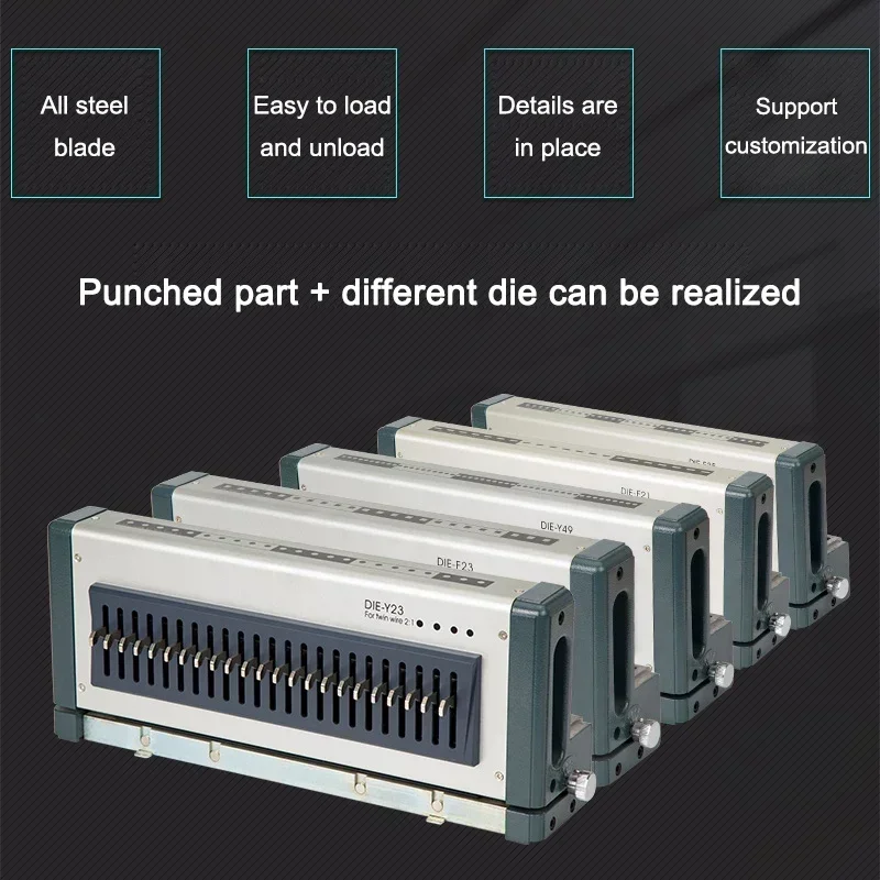 Electric comb binding machine punching machine D600/M600 special tool, different hole types can be made by changing the mold.