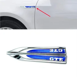 2Pcs 3D Metal GTE Styling Car Fender Emblem Badge Sports Sticker For Volkswagen VW GOLF 4 5 6 7 MK7 MK4 MK5 MK6 Auto Accessories