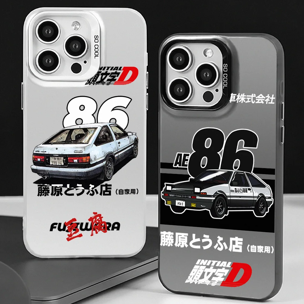 Initial D AE86 Phone Case for iPhone 12 11 13 14 15 16 Max Pro Plus Laser Cover