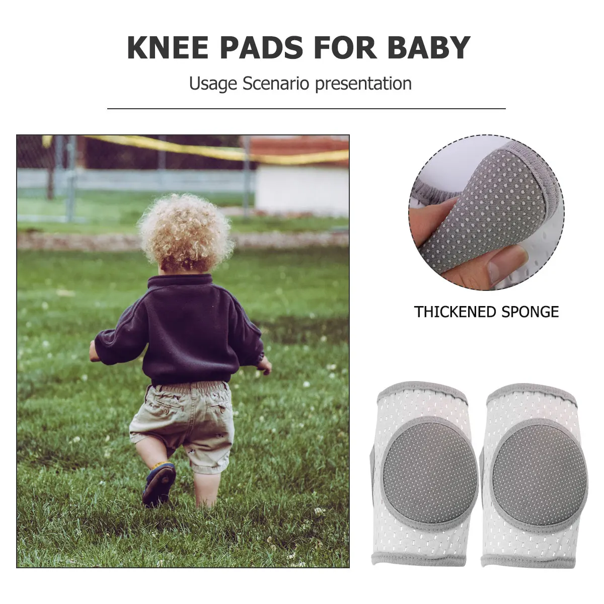 

Thin Knee Pads Baby Boys Toddler Crawling Protector Infant Kneepads Breathable Adjustable Sticker Thin Knee Pads Baby Kneepads