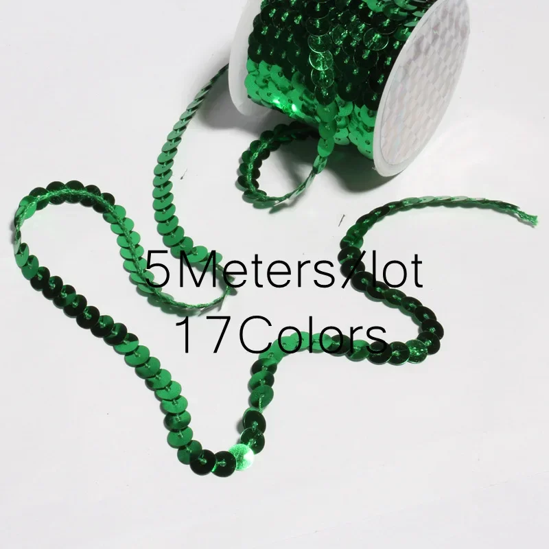 5Meters 17Colors Connecting Strip with DIY Sequins Handicraft Pearl Sequins Garment Connecting Strip with DIY Sequins