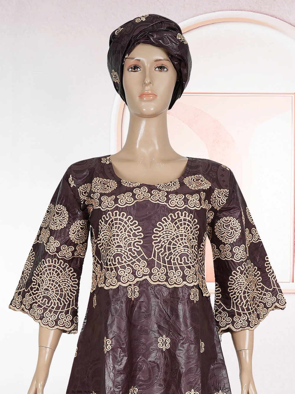 Robes africaines pour femme Robe traditionnelle Robe turque Abaya Robe brodée blanc Bazin Riche luxe élégant afrique vêtements