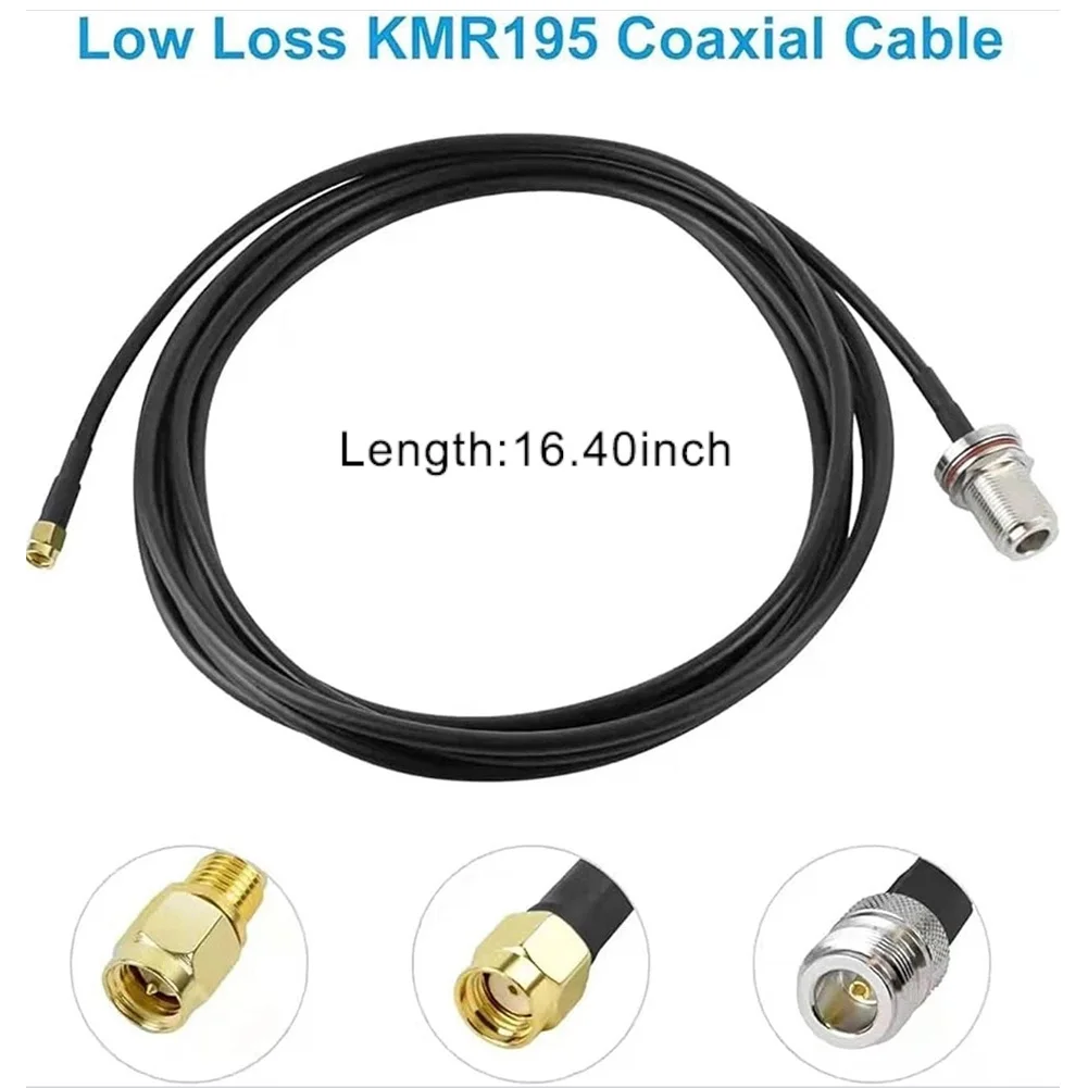 N-type Female To RP-SMA Male With 5-meter Low-loss KMR195 Cable  For LoRa Helium Hotspot HNT Miner Outdoor Accessory