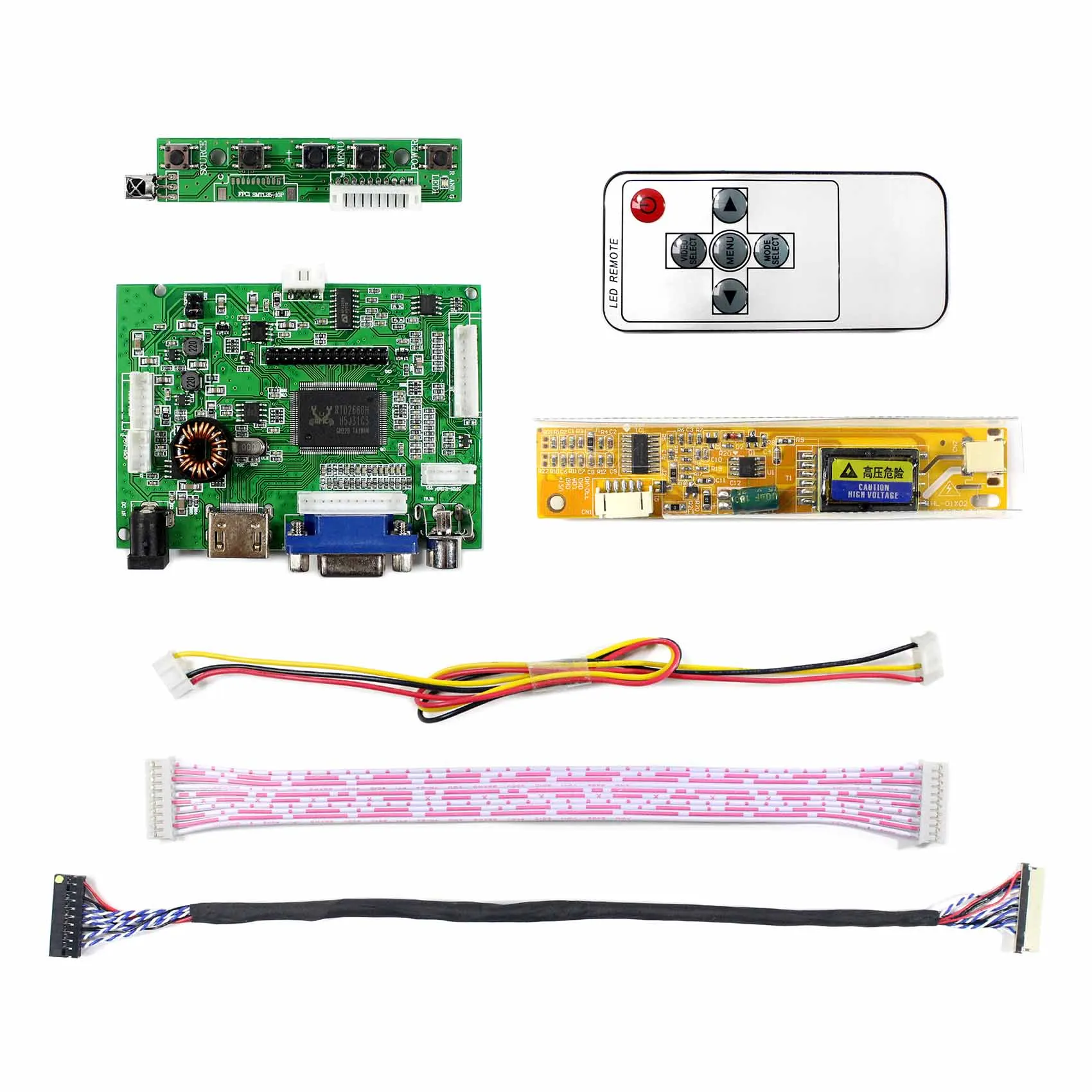 HD-MI VGA 2AV reversing driver board lcd controller board for 12.1inch 1024x768 LP121X04 lcd screen