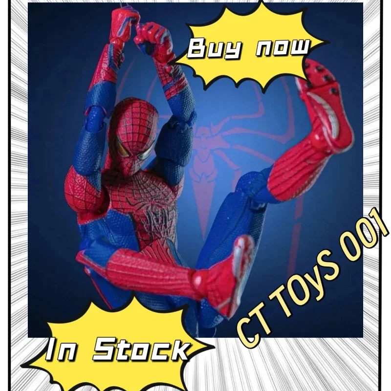 

New In Stock Spiderman Action Figure Mafex 001 The Amazing Spider-Man Figurine Model Andrew Garfield Spider Man Toy Gift