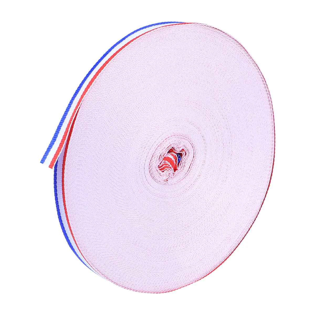 50M 1Cm Polyester Stripes Red White Blue Color Fast Eco-Friendly For Wedding Costume Bag Gift Wrapping Sewing Craft Projects