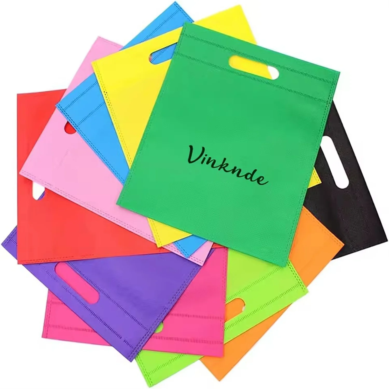 Customizable Eco-Friendly PP Nonwoven Reusable Shopping Bags - Recyclable Grocery Tote Bags (100-Pack)