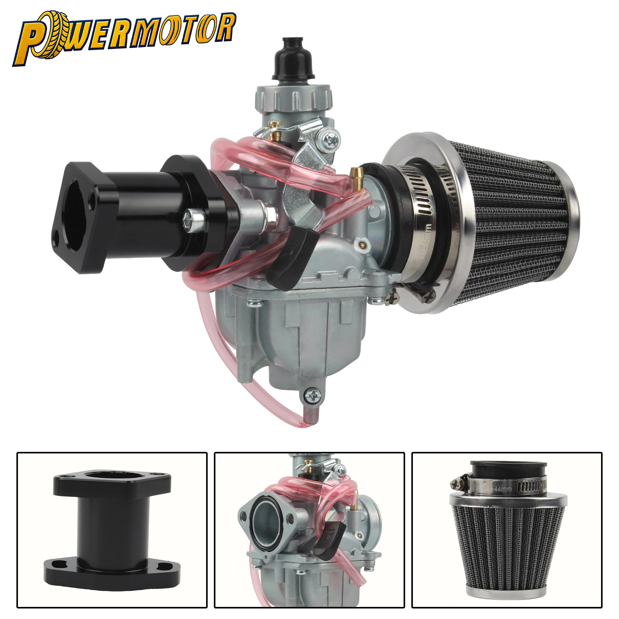 

For Mikuni VM22 26mm Motocross Carburetor With Intake Pipe Air Oil Filter For Lifan YX Zongshen XR50 CRF70 KLX 110cc 125cc 140cc