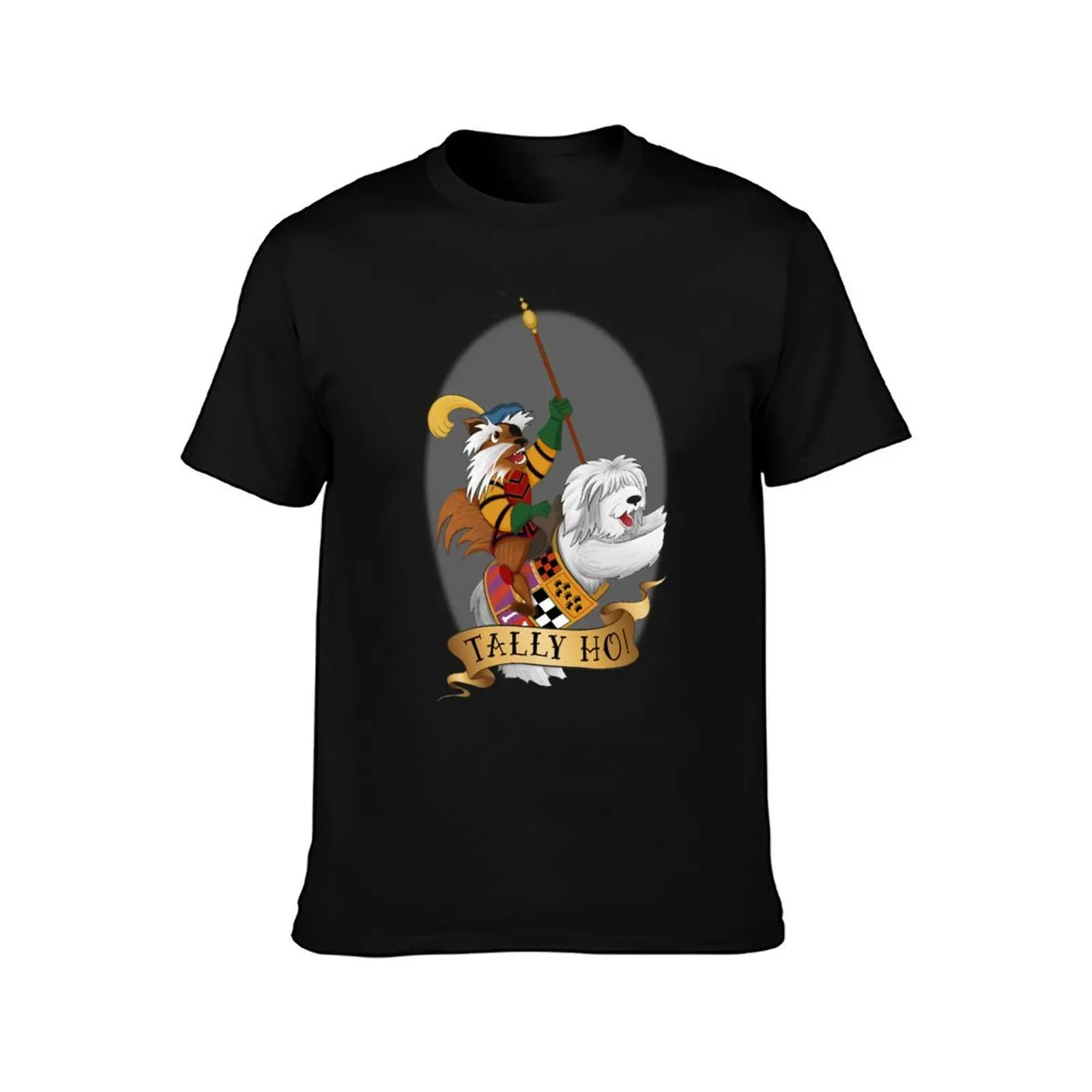 Tally Ho! T-Shirt, Summer Casual Cotton Tee, Oversized Streetwear Tops, Vintage Graphic Print, Loose Fit Short Sleeve