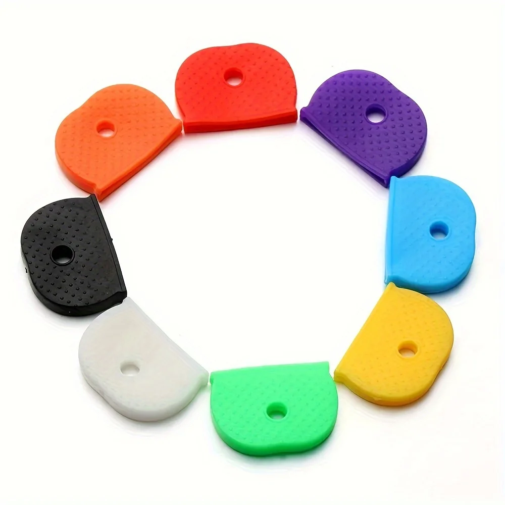 20/10pcs Multicolor Key Cap Covers | Soft Topper Key Holder, Keyring Label, Keys Organizer, Ideal for Gifts
