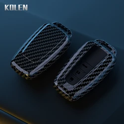 ABS Carbon Fiber Car Key Case Cover For Toyota Prius Camry Corolla CHR C-HR RAV4 Land Cruiser Prado Protector Shell Accessories