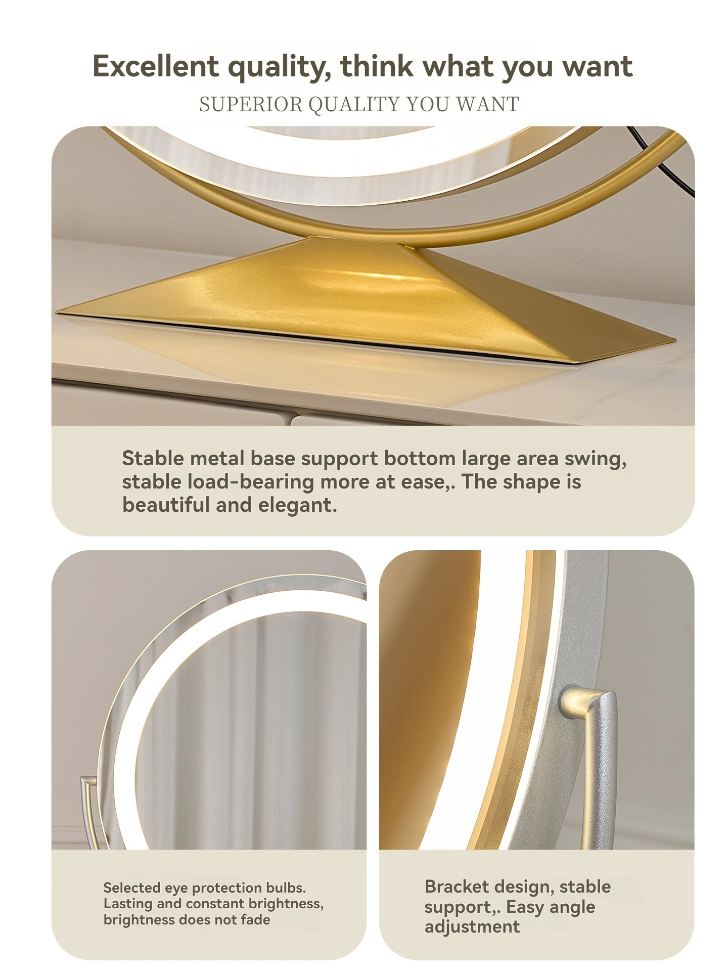 Schoonheidsspiegel Smart Circle Internet Celebrity Slaapkamerspiegel Make-upspiegel Make-upspiegel Make-upspiegel Home Desktop