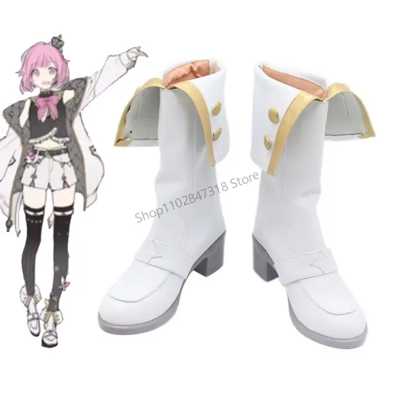 2024 Virtual Idol Otori Emu Cosplay Shoes Project Sekai Colorful Stage!  Wonderlands×Showtime Emu Boots Artificial Leather Shoes