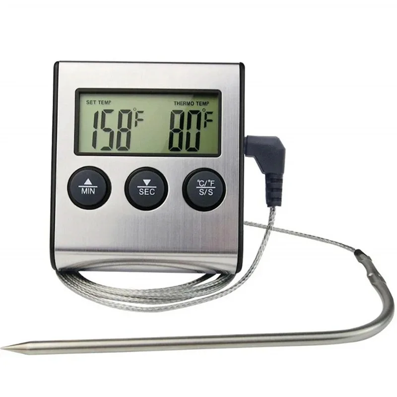 

Kitchen Digital Smart Food Thermometer Electronic Timer Oven Probe beef Meat Thermometers for BBQ cooking Milk thermopro