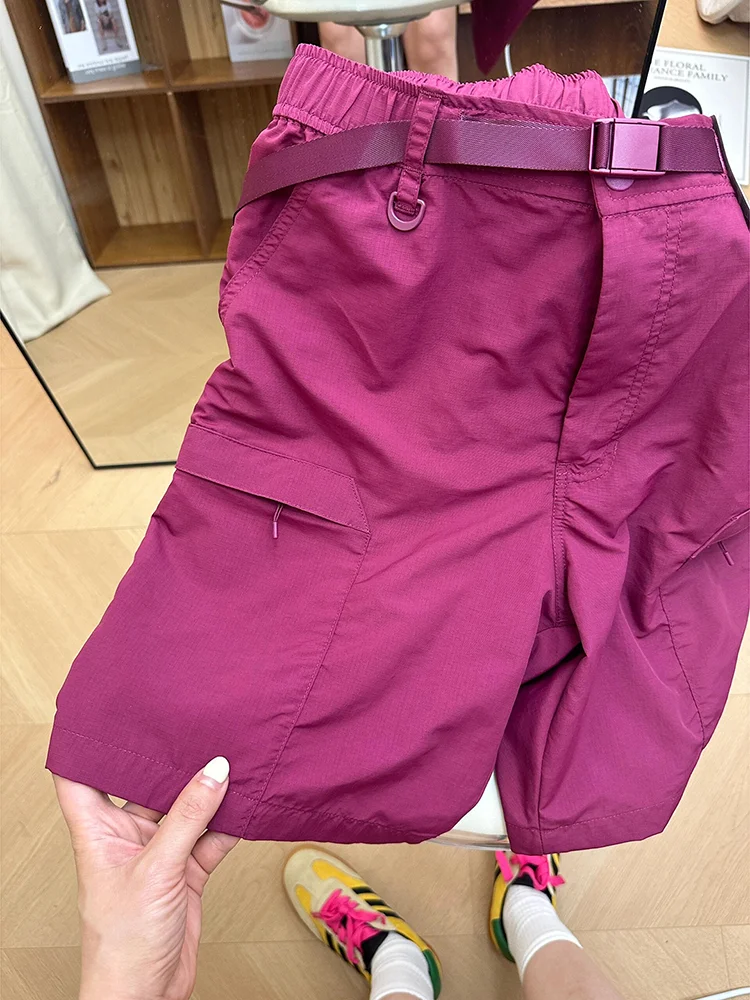 

Dragon Fruit Color Nylon Qui Dry Workwear orts Men's Summer Dopane Cool Feeling Casual Pants American Beach Pants