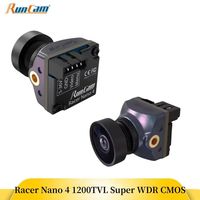 RunCam Racer Nano 4 1200TVL Super WDR CMOS Sensor Waterproof LED Lighting Track Mode FPV Camera NTSC PAL for Racing Drone