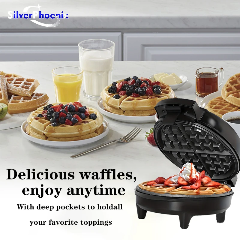 1000W 다기능 미니 와플 샌드위치 케이크 메이커 아침 식사 요리 기계 디저트 만들기 기계 토스터 주방 용품