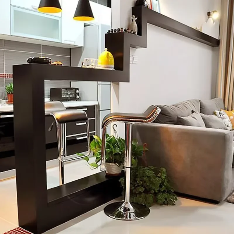 Kursi Bar Minimalis Salon, Kursi Bar Modern Berbahan Logam yang Dapat Disesuaikan, Kursi Putar Desainer yang Nyaman, Furnitur Barkrukken