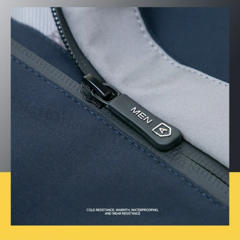 2025 New Autumn Trench Coat Men's Trendy Business Detachable Hooded Coat Jacket Korean Version Waterproof Windbreaker Jackets