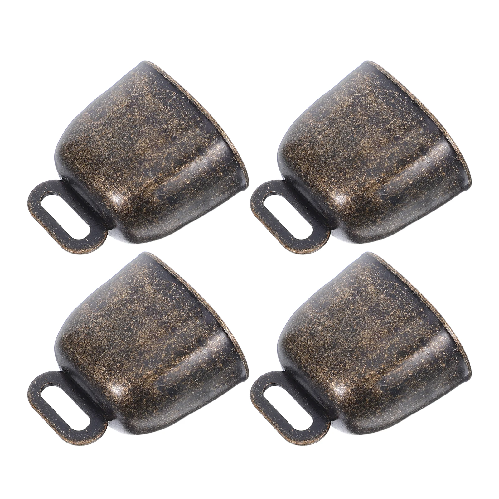 4 قطعة المعادن البقر جرس الحديد وميض الموسيقى ديكورات أجراس ريفي الرعي لوازم طوق مكافحة خسر معلقة