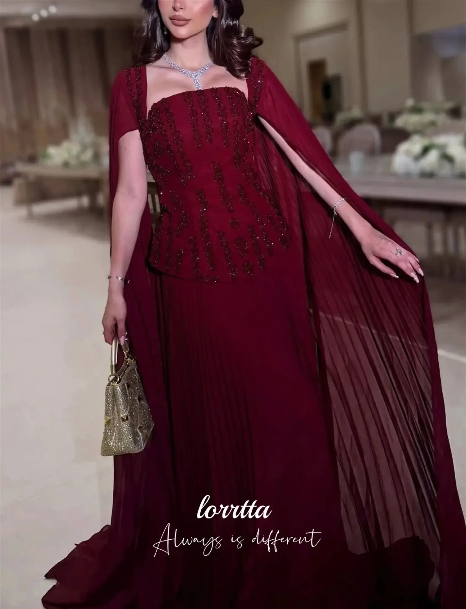 Lorrtta Customized Cocktail Dress for Luxury Party Evening Dress for Wedding Guest Elegant Claret Happy Sharon Dress Prom Dress image 6