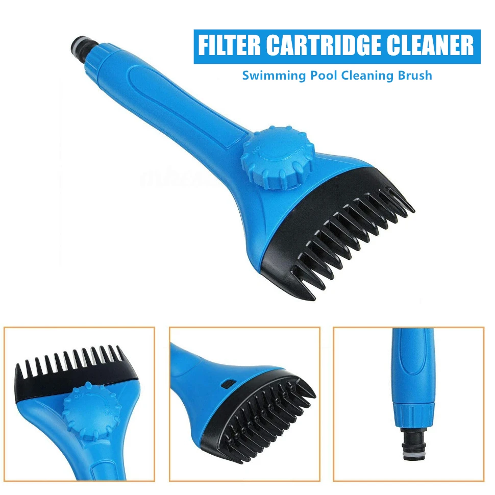 Swimming Pool Filter Jet Cleaner Wand Cartridge Removes Debris Dirt Handheld For Pool Hot Tub Spa Water Hogard Cleaning Brush