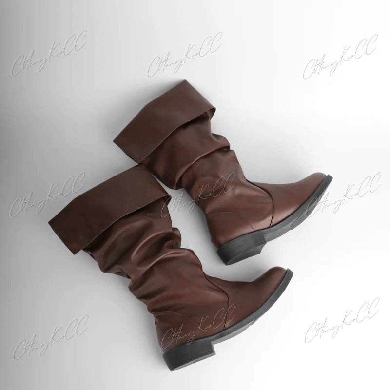 Bottes en cuir médiévales pour hommes, Viking, Rapp, Bottes nordiques, Renaissance, Rétro, Steampunk, Chaussures gothiques, Vêtements, Haddock, 7,5