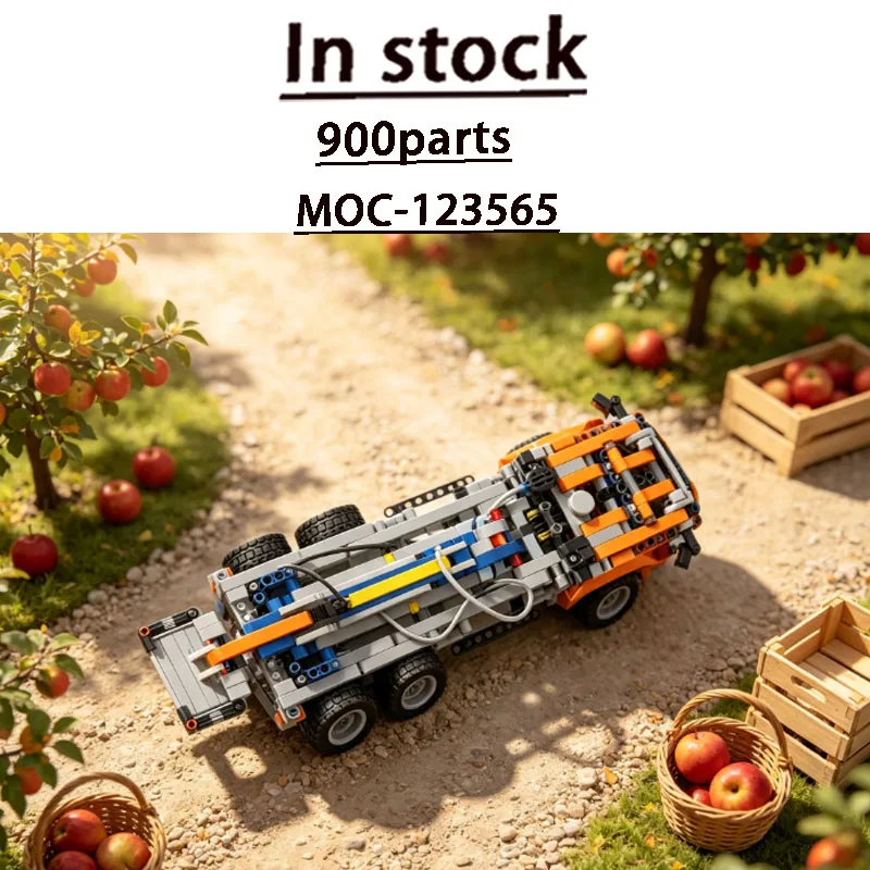 MOC-123565 City New Liftable Fruit and Vegetable Picking Machine Building Block Model, 900 Parts, New Year Creative Toy Gift