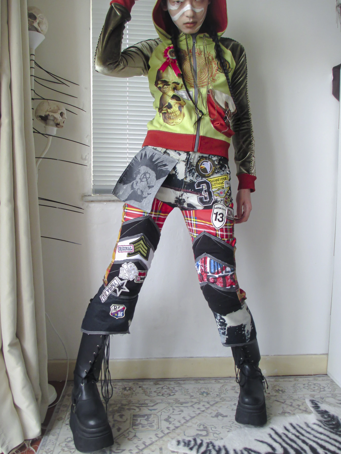 

Брюки Punk Century Armor Eighteen, прямые, повседневные, нейтральные, с эластичным поясом, универсальные, для зимнего сезона