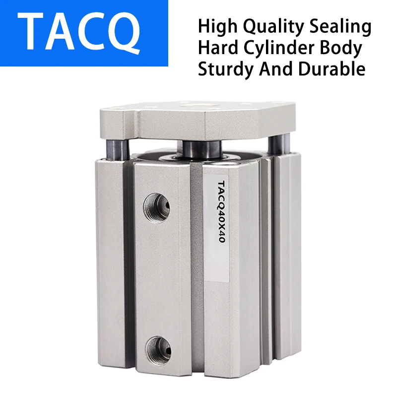 Cienki trójosiowy cylinder z trzema prowadnicami TACQ12/16/20/25/32/40/50/63-80x10x15x75S