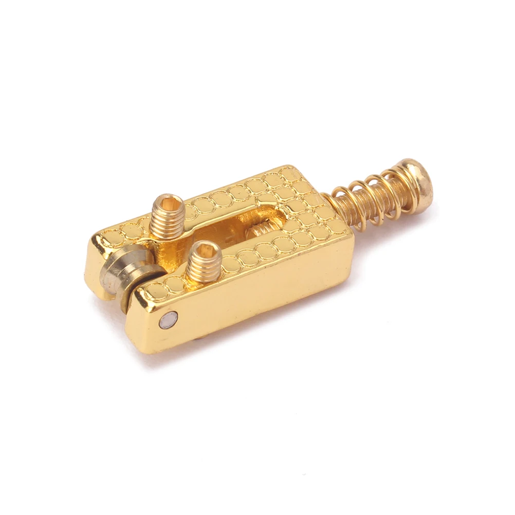 

6pcs Vintage Roller Saddle Guitar Bridge String Saddles with Wrench for Electric Guitar GAQ04 (Golden)