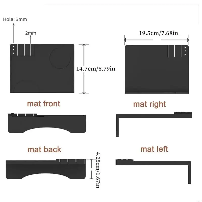 96GF القهوة تدك حصيرة سيليكون تدك حصيرة القهوة تدك حصيرة وسادة سدادة قهوة حصيرة سيليكون القهوة تخمير الإمدادات