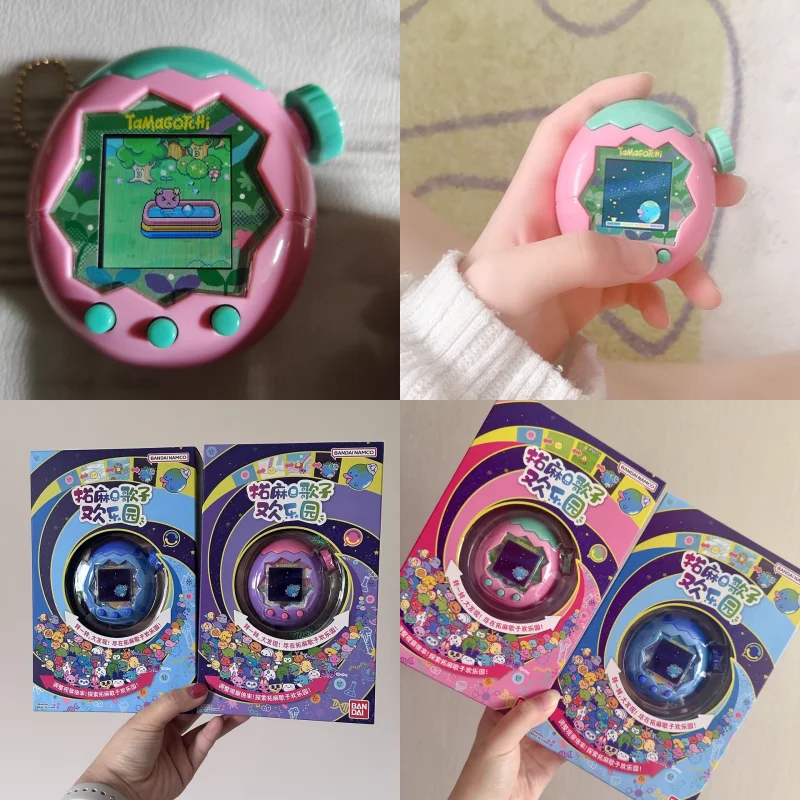 

Original Bandai Tamagotchi Electronic Pet Machine Paradise Joyful Playground Blue Purple Pink Highly Playable Model Toys Gifts