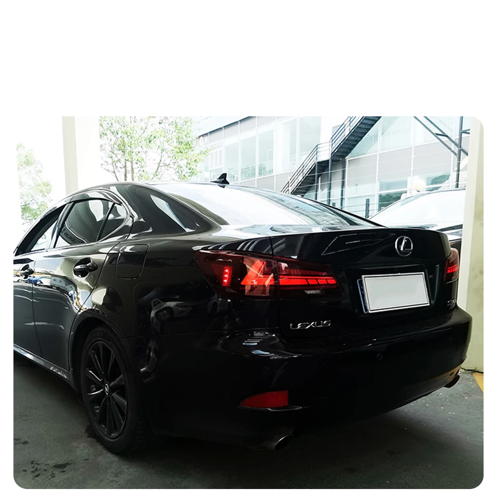 LED Red Tail Lights for Lexus IS250 IS350 ISF IS iii 2006-2013 Start-up Animation Sequential Turn Signal Rear Lamps Assembly