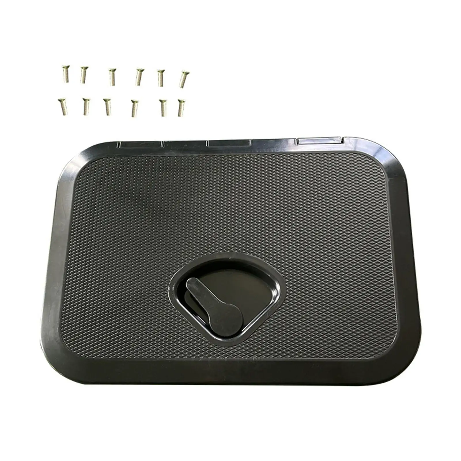 Marine Deck Access Hatch and Lid with Screws Spare Parts Sturdy Anti Slip Surface 14.5x10.6inch