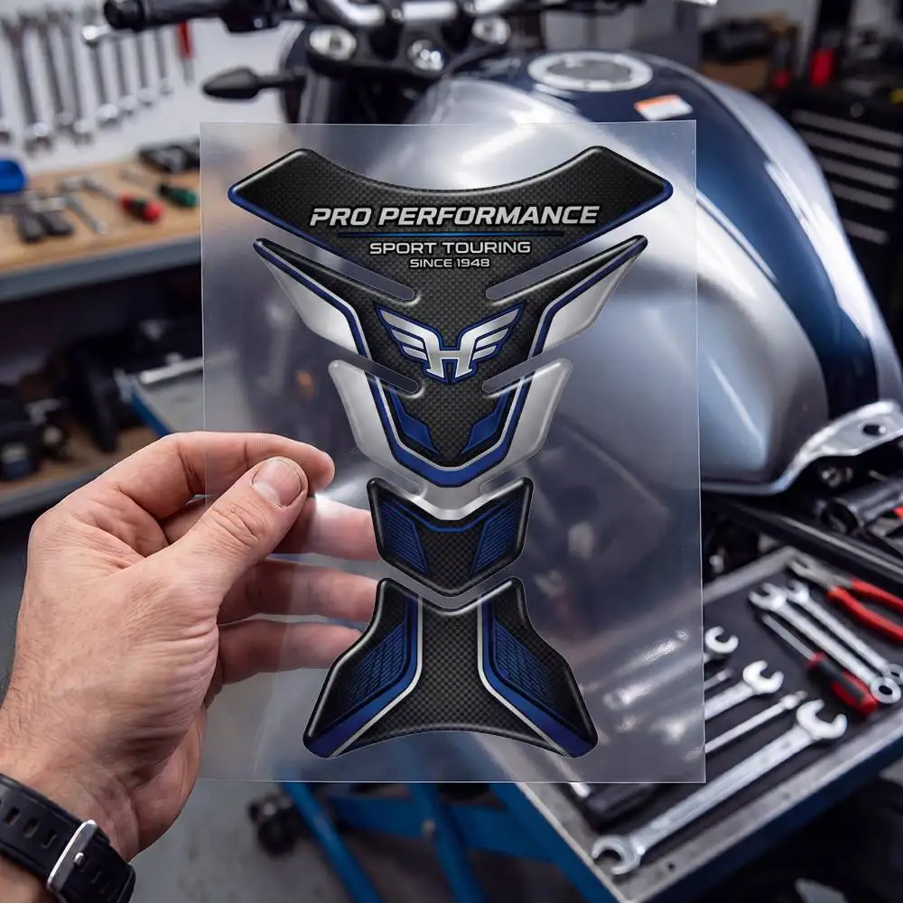 FOR HONDA Motorcycle PVC Tank Pad Tank Cap Protector Racing Sticker Universal