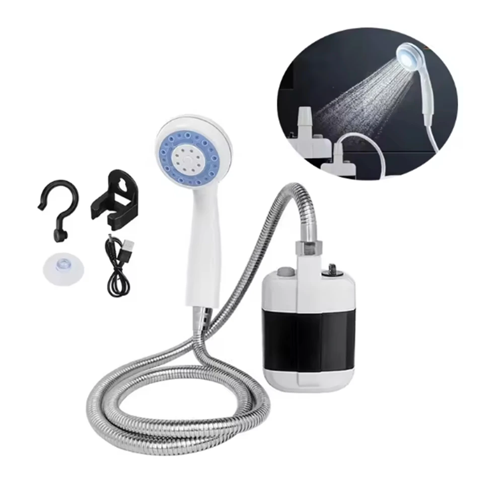 2025 Trend RV Portable Shower Camping Outdoor Handheld Electric Shower Rechargeable Camping view 4
